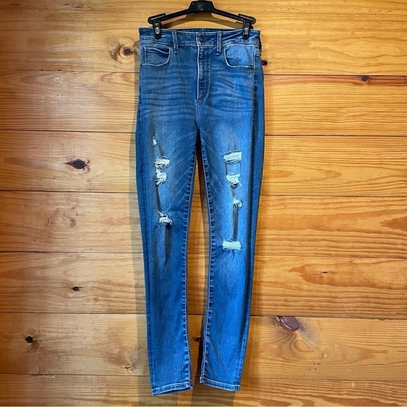 Abercrombie & Fitch Simone High Rise Super Skinny Distressed Jeans 26 - Picture 1 of 10